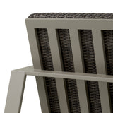 Sofa ogrodowa Belle Vue, szare wykończenie, szary sztuczny rattan