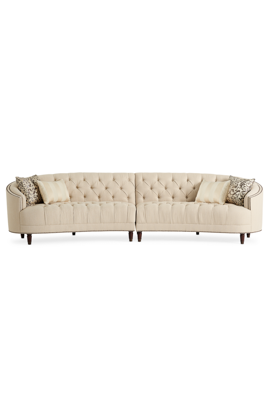 Sofa pikowana z ćwiekami