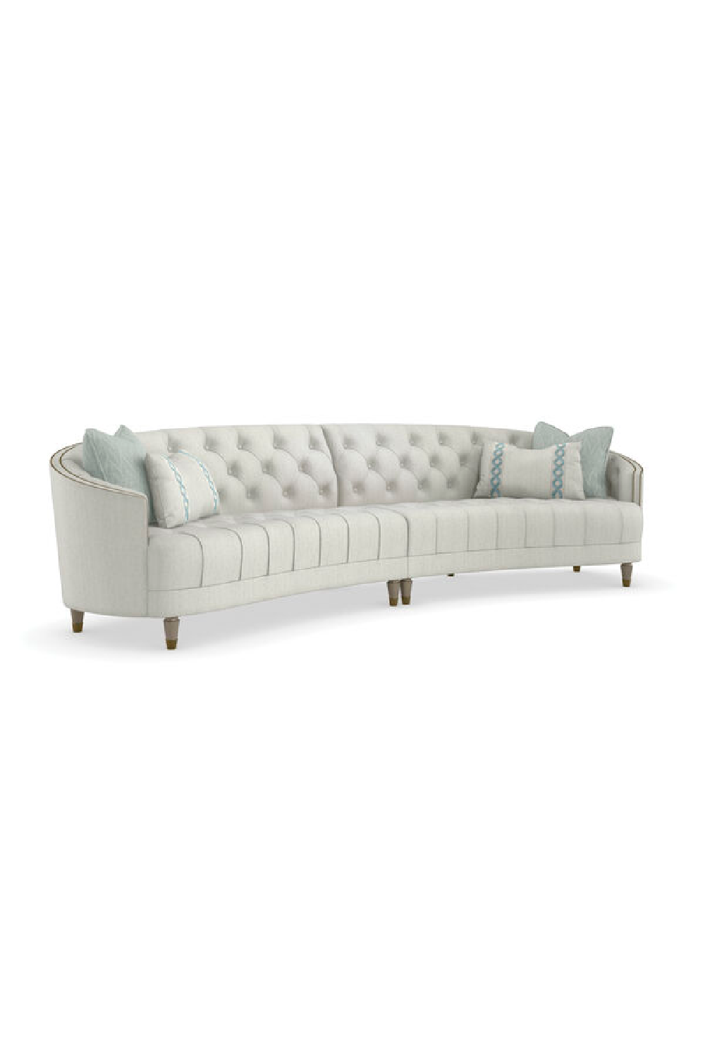 Sofa pikowana z ćwiekami