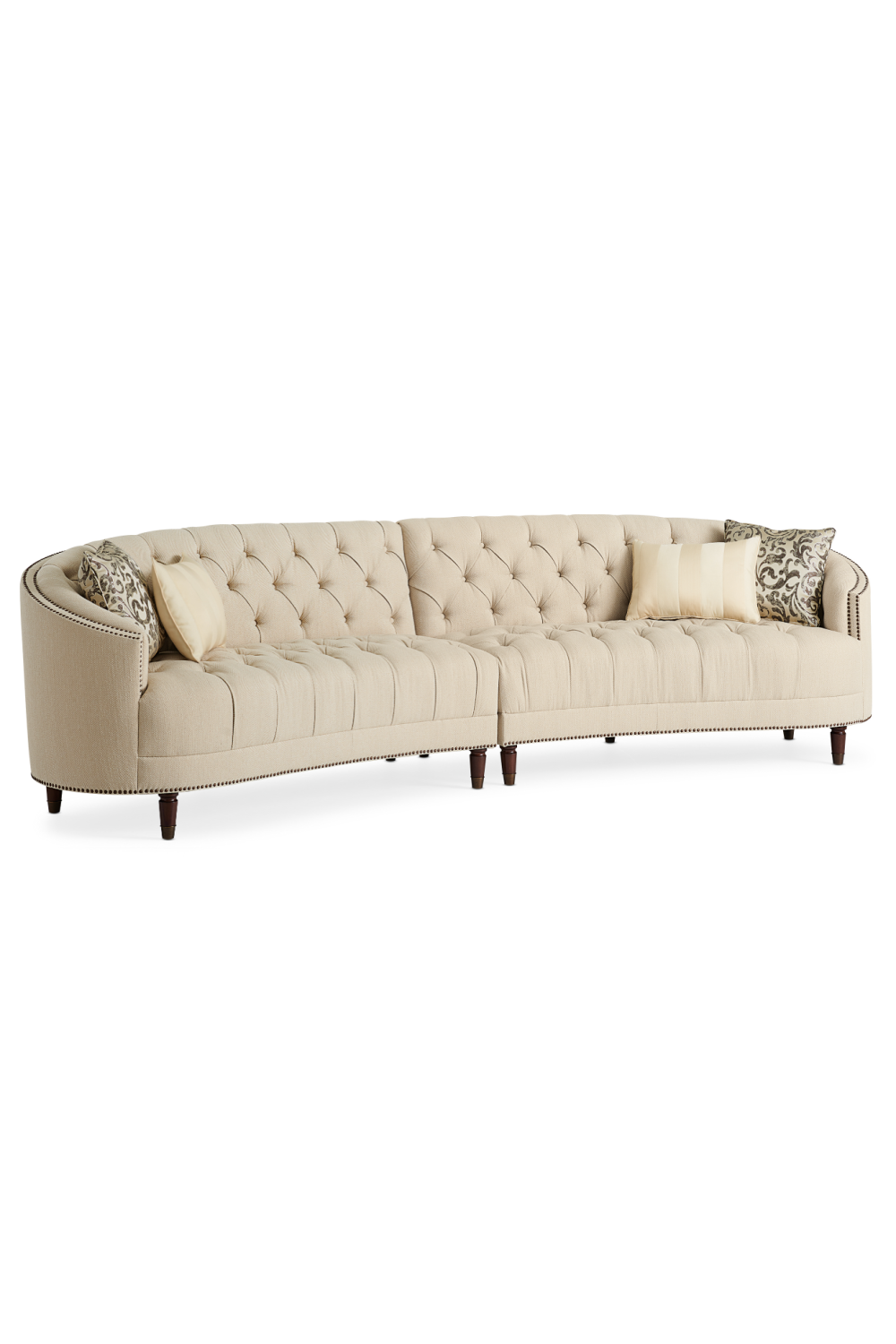 Sofa pikowana z ćwiekami