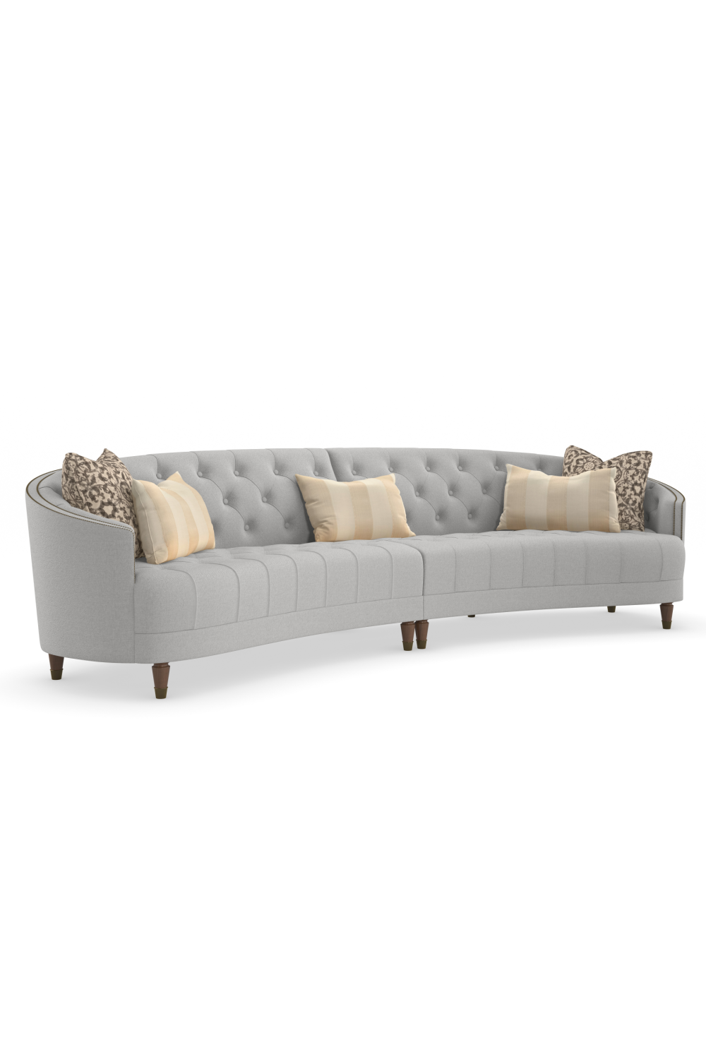 Sofa pikowana z ćwiekami