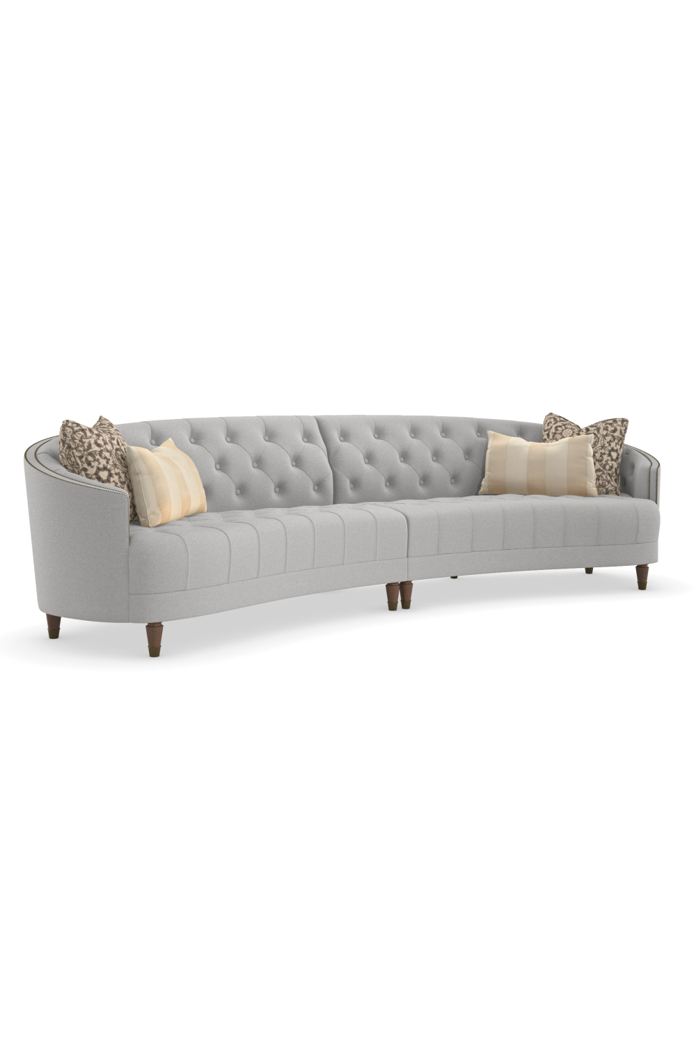 Sofa pikowana z ćwiekami