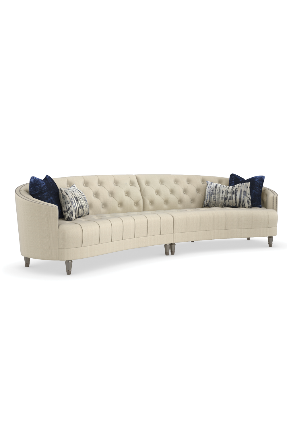 Sofa pikowana z ćwiekami