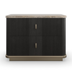 Szafka nocna Rhythm | 2 szuflady, Black