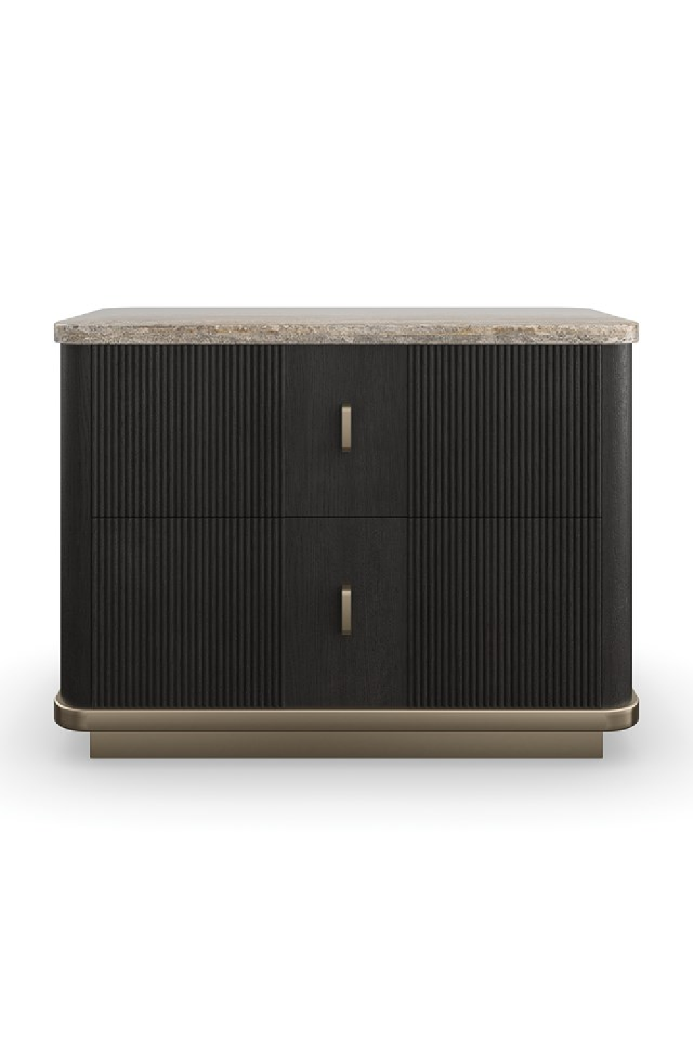 Szafka nocna Rhythm | 2 szuflady, Black