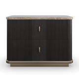 Szafka nocna Rhythm | 2 szuflady, Black