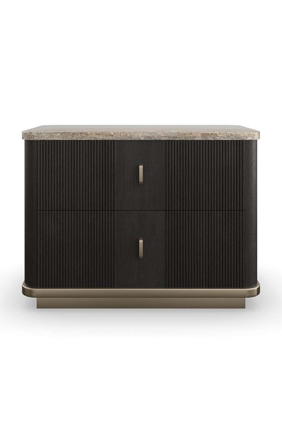 Szafka nocna Rhythm | 2 szuflady, Black