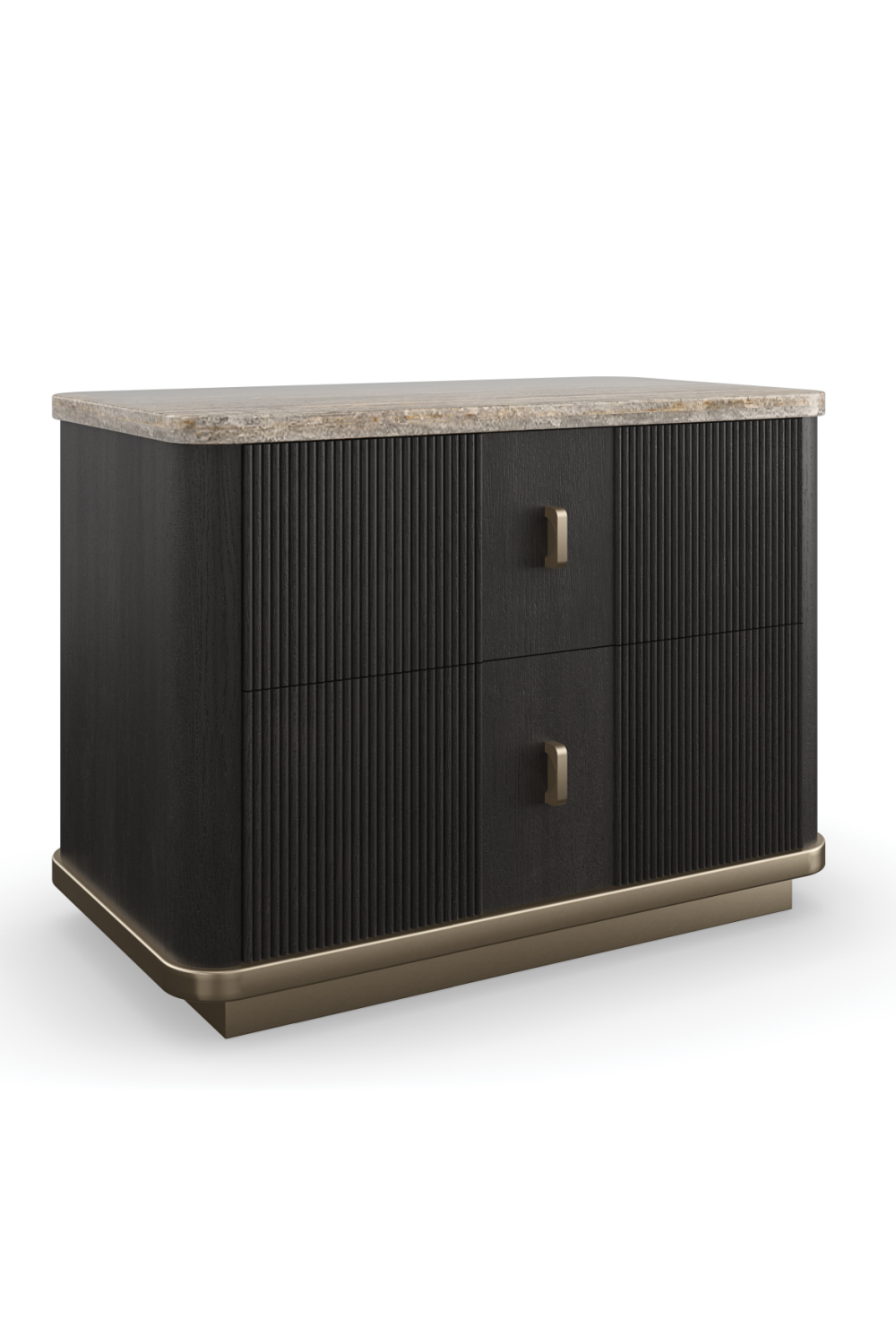 Szafka nocna Rhythm | 2 szuflady, Black