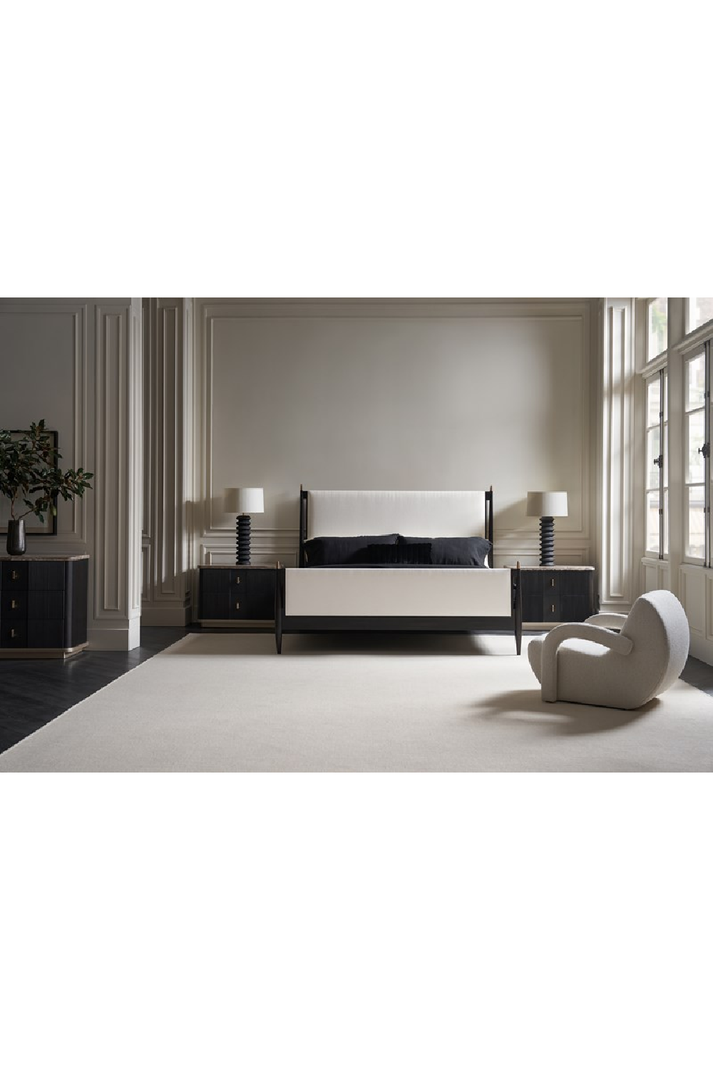 Szafka nocna Rhythm | 2 szuflady, Black