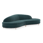 Sofa narożna Three's Company zielona