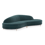 Sofa narożna Three's Company zielona