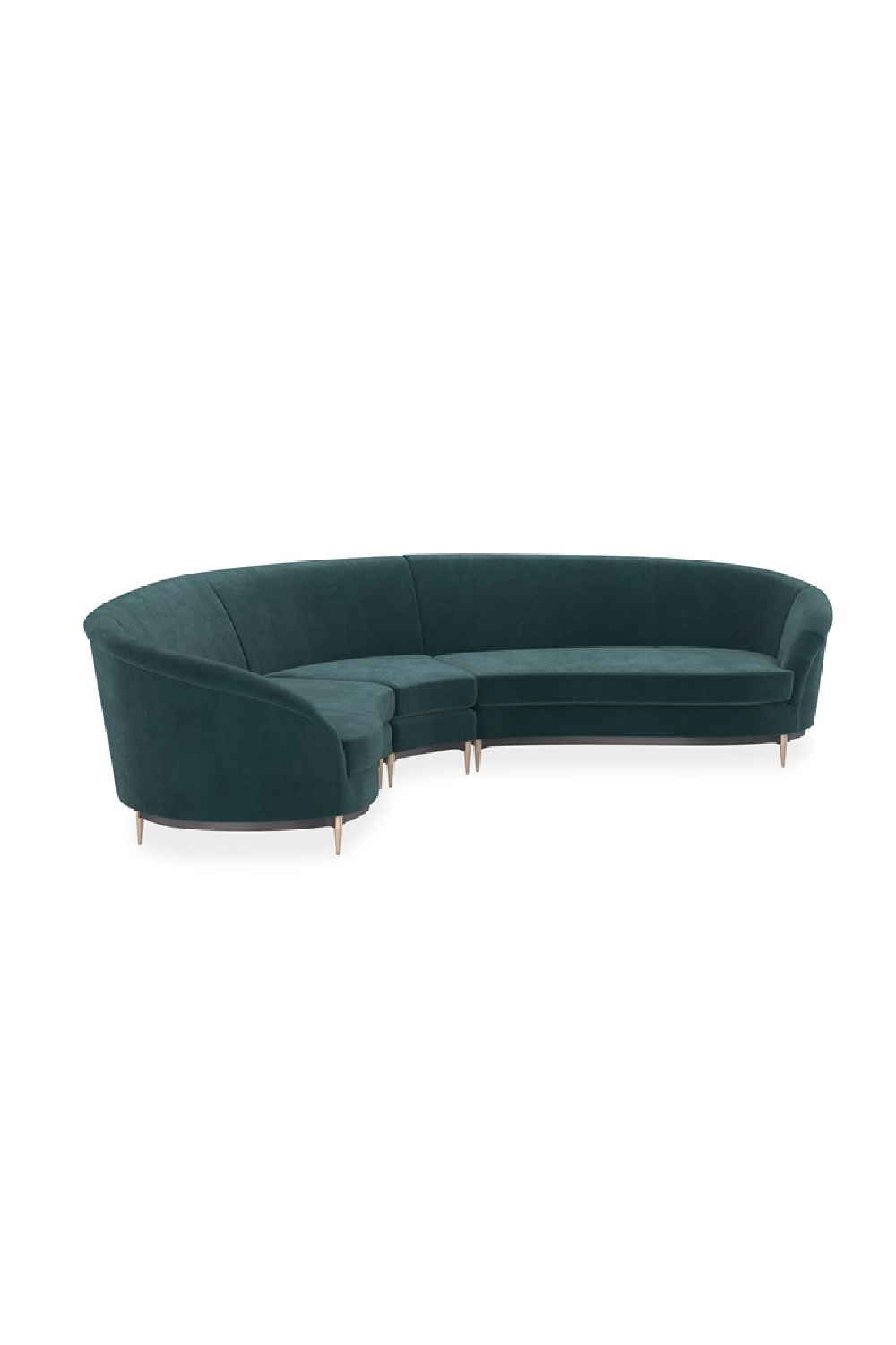 Sofa narożna Three's Company zielona