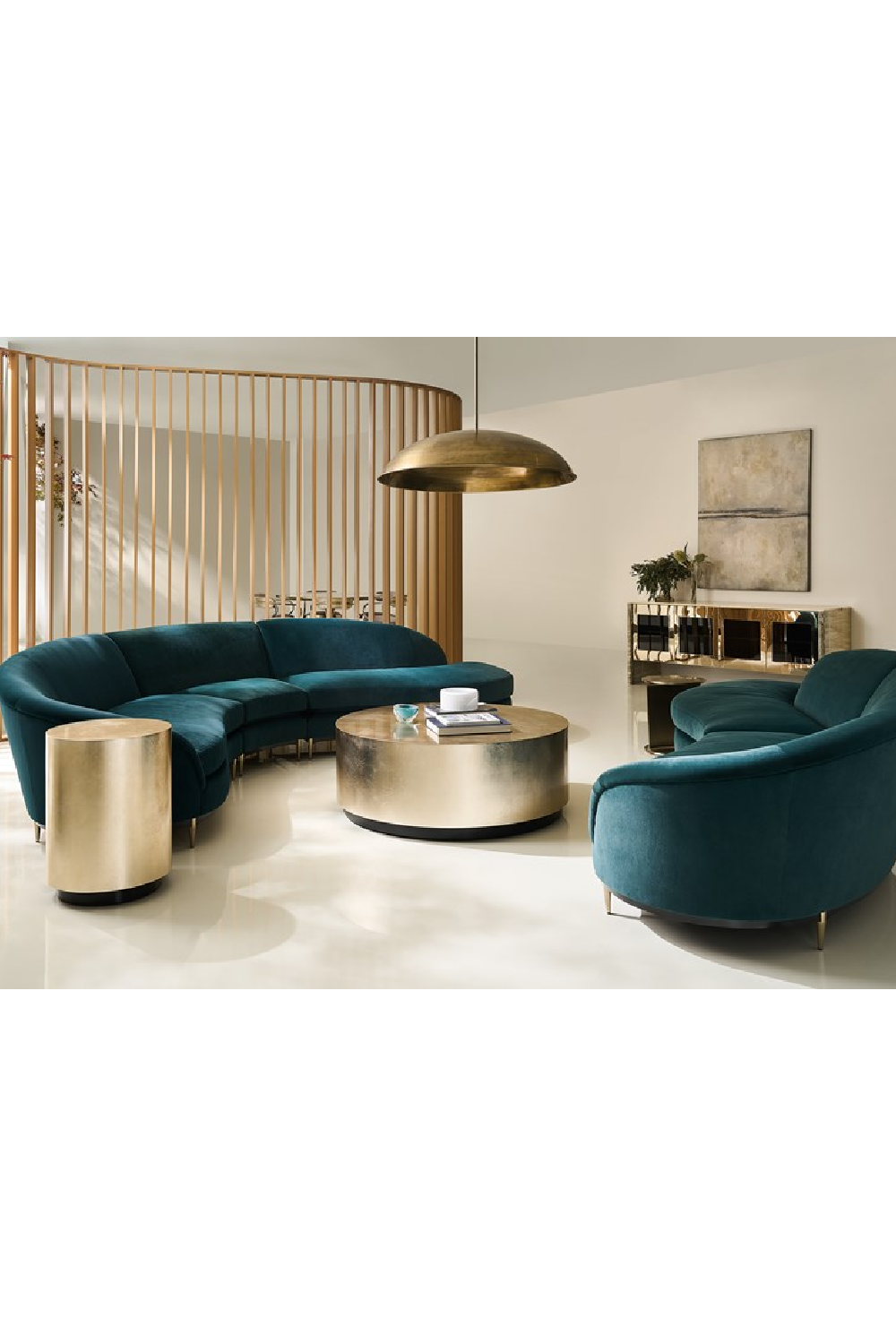 Sofa narożna Three's Company zielona