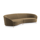 Sofa narożna Three's Company brązowa