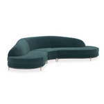 Sofa narożna Three's Company zielona
