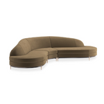 Sofa narożna Three's Company brązowa