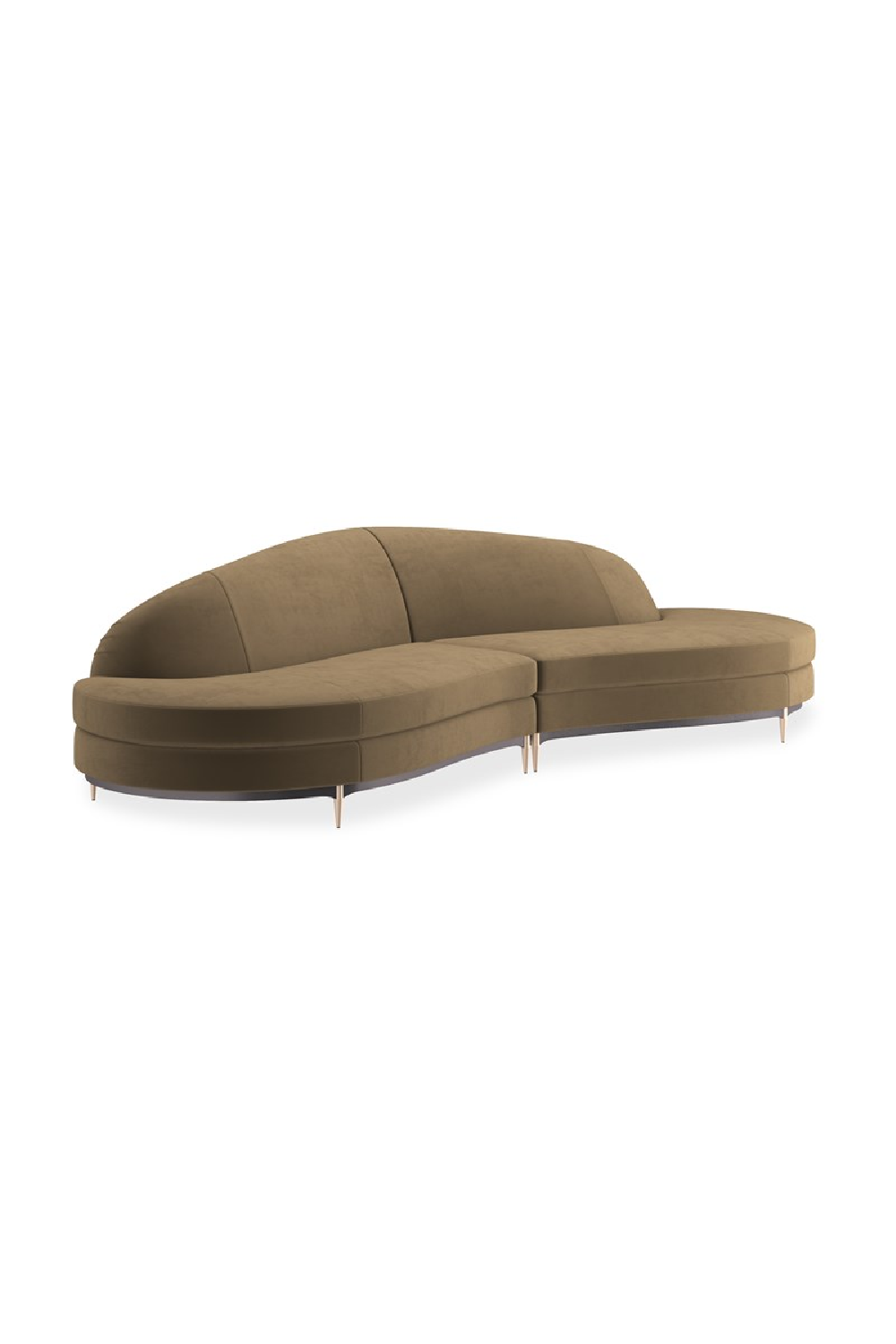 Sofa narożna Three's Company brązowa