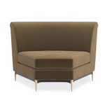 Sofa narożna Three's Company brązowa