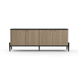 Kredens Madera | szklany blat