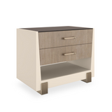 Stolik nocny z drewna bukowego z 2 szufladami | Kontrast Caracole | Caracole.eu.com