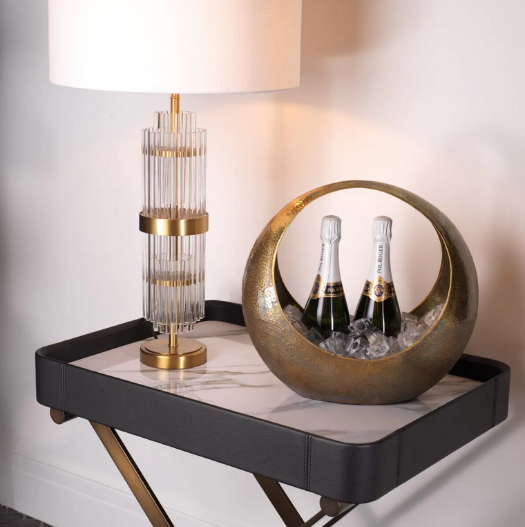 Antique brass finish | clear glass