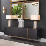 Antique brass finish | alabaster