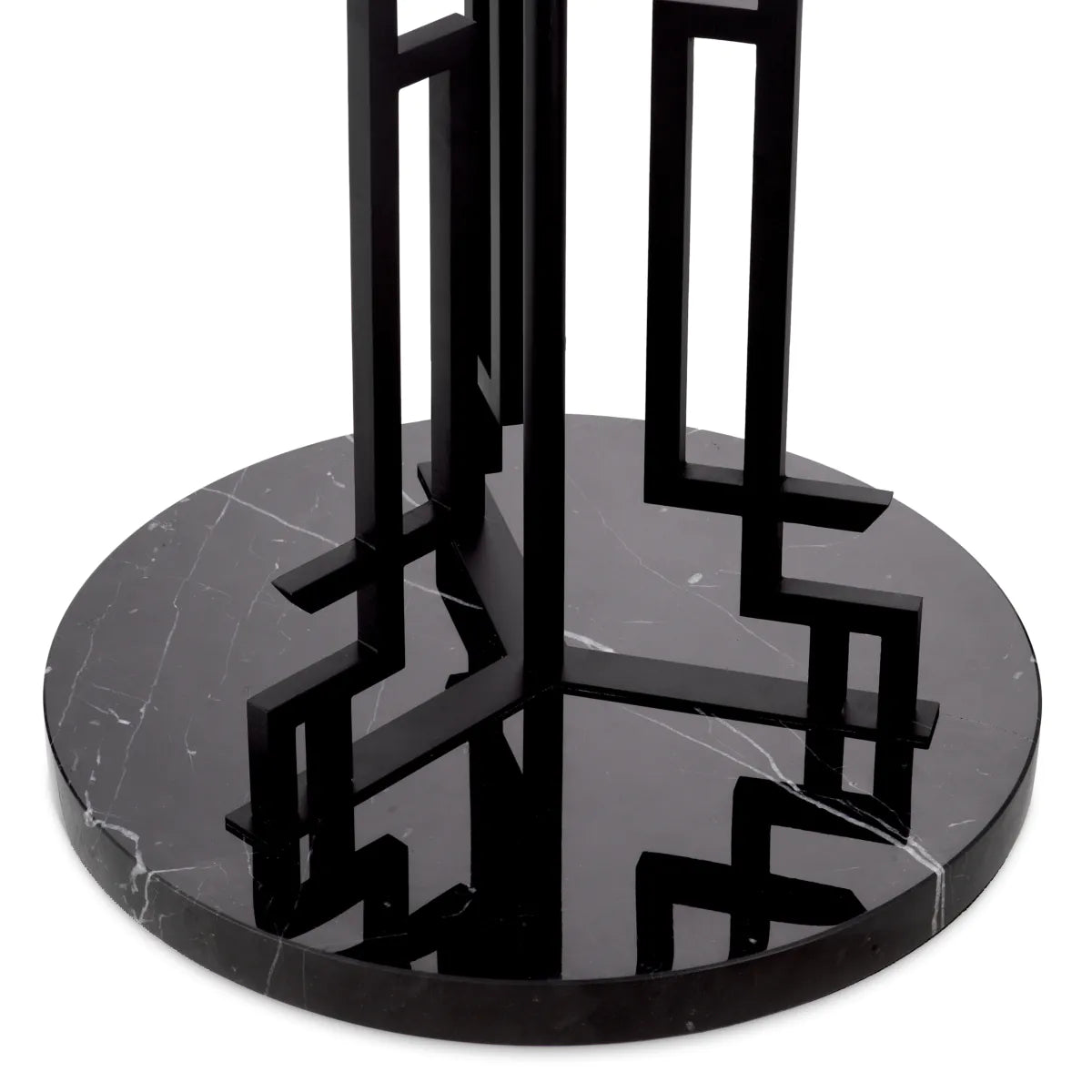 Matte black finish | black marble base