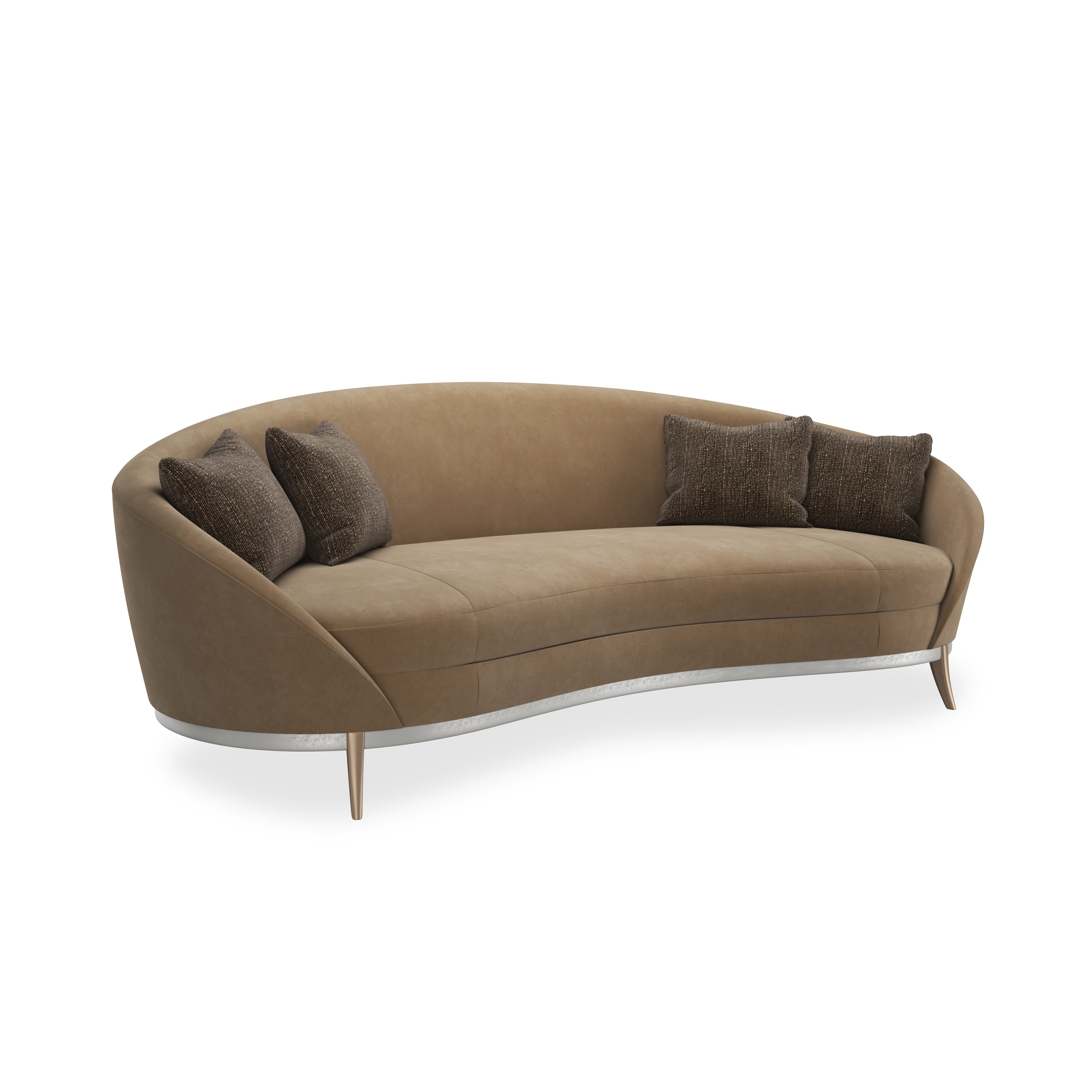Sofa welurowa nerkowa | kolekcja do uzupełnienia