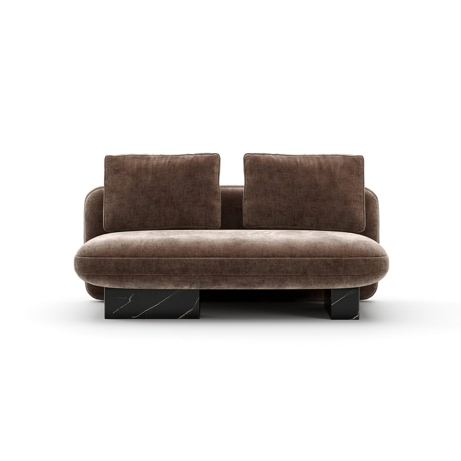 Sofa dwuosobowa Overlap Taupe Bez Podłokietników