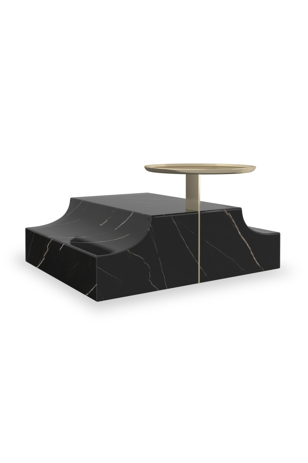 Stolik kawowy Overlap Wedge Dark Prostokątny