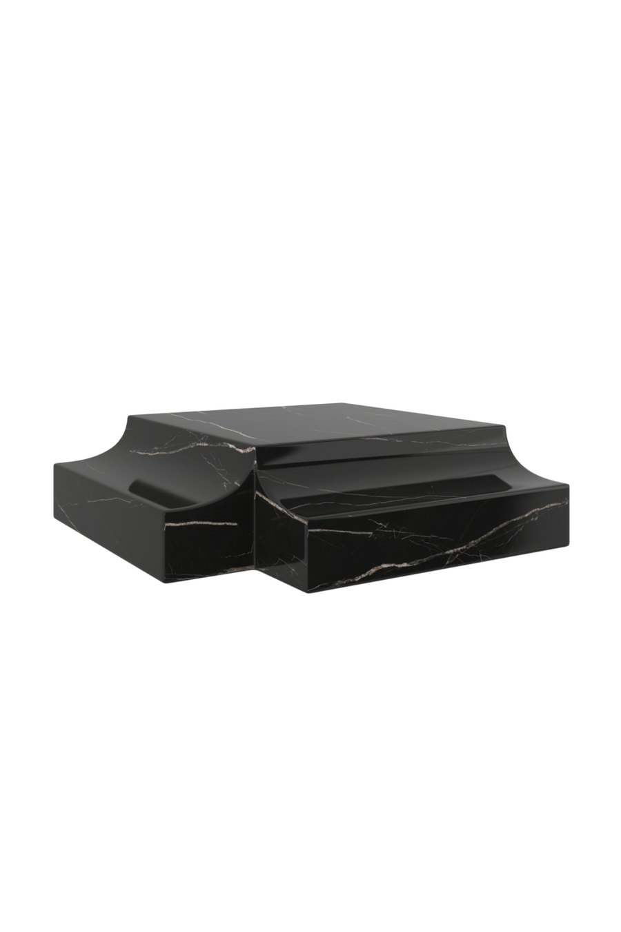 Stolik kawowy Overlap Wedge Dark Narożny