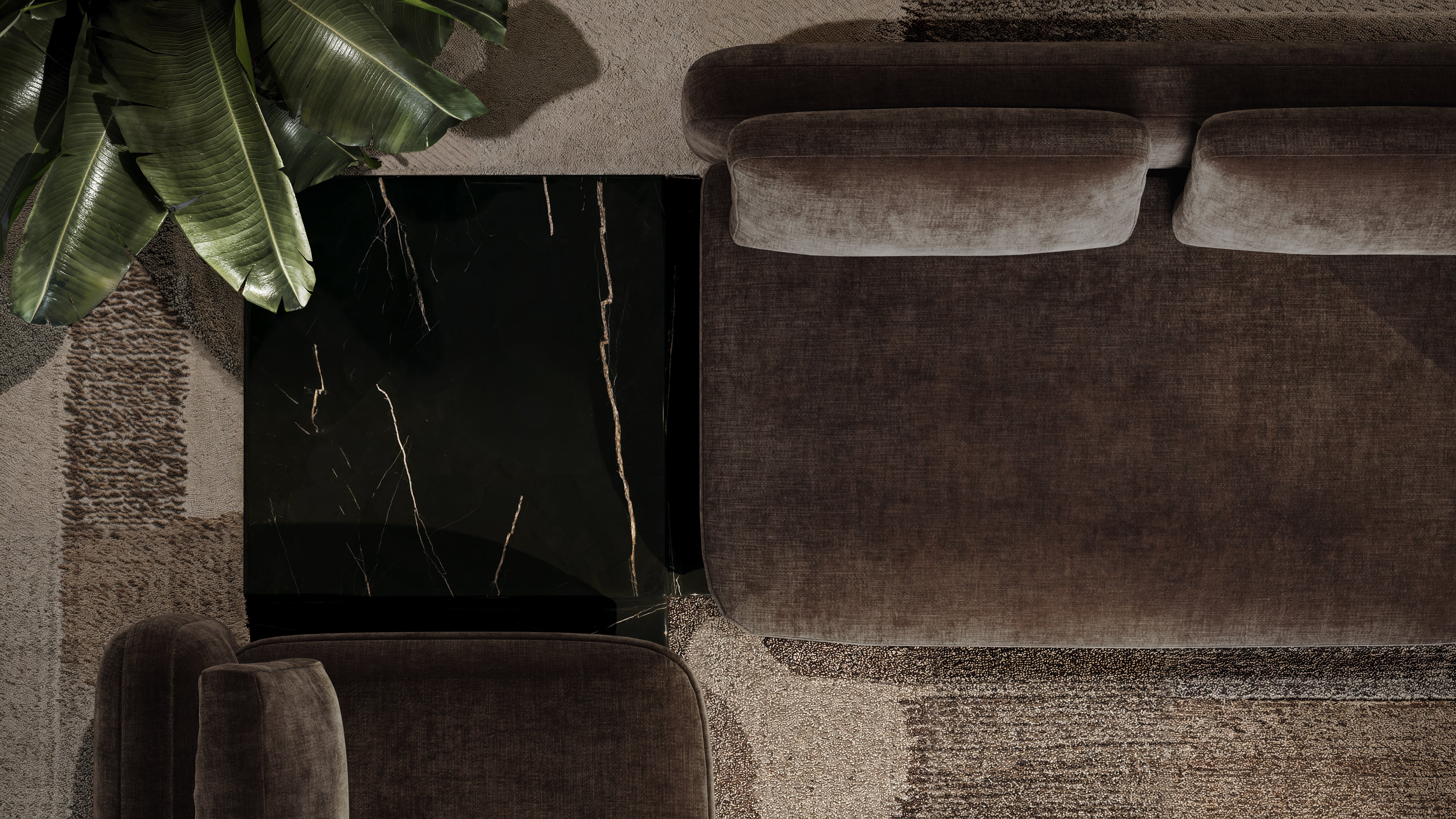 Szezlong Overlap Taupe Prawy