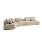 Narożnik Sasso – trzyczęściowa zakrzywiona sofa | Oatmeal