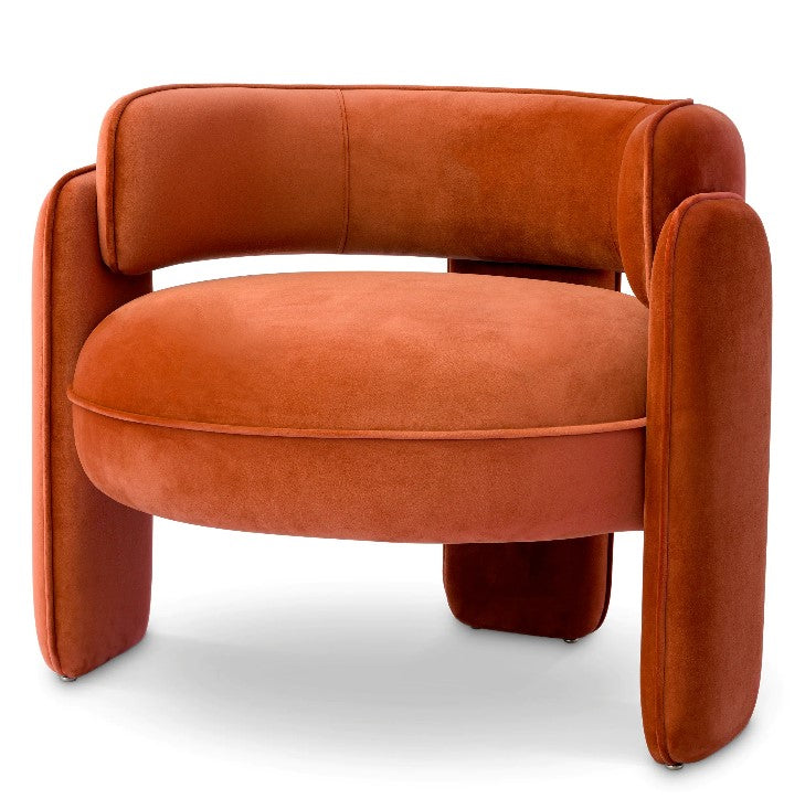 Savona orange velvet