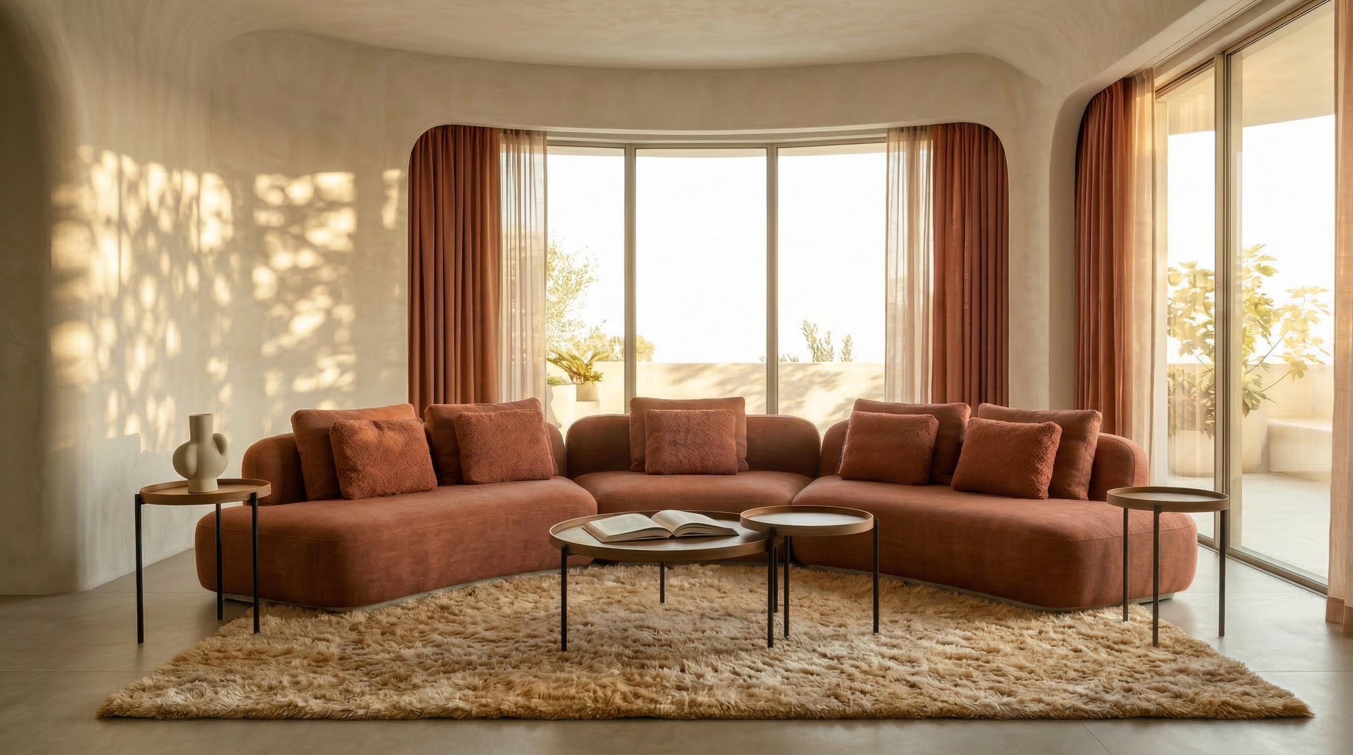 Narożnik Sasso – trzyczęściowa zakrzywiona sofa | Saffron, UPH-426-SEC2-A
