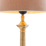 Lampa stołowa Eichholtz Cologne S, postarzane mosiężne wykończenie, zawiera klosz