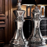 Szachy King & Queen, polerowane aluminium