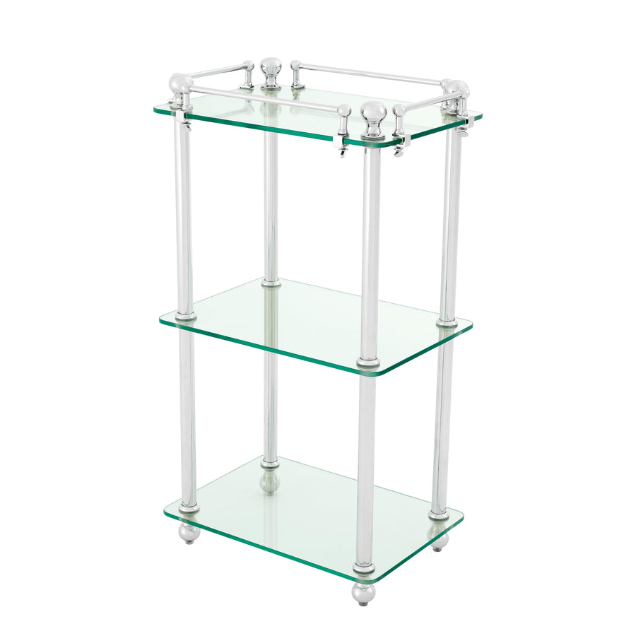 Eichholtz Devon bathroom shelf, nickel finish