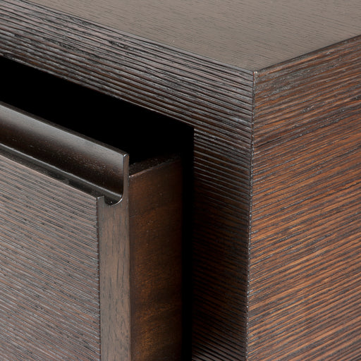 Komoda Eichholtz Crespi, 6 szuflad, dębowy fornir w kolorze kawy