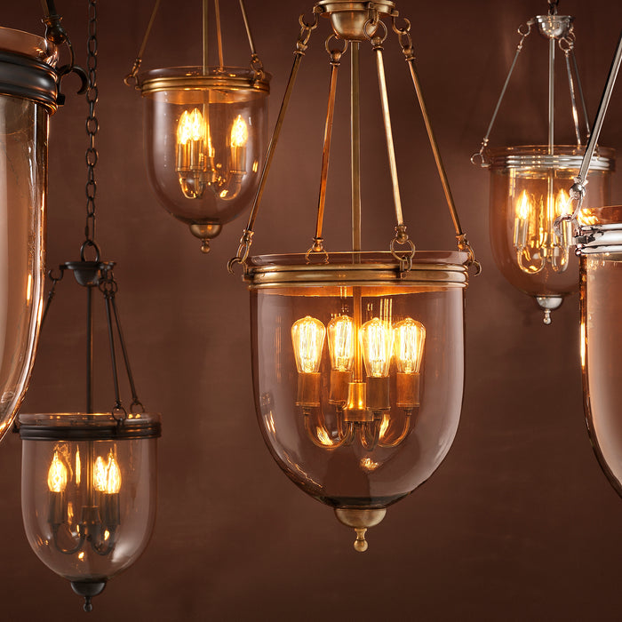 Latarnia Eichholtz Cameron, mosiężne wykończenie vintage, S