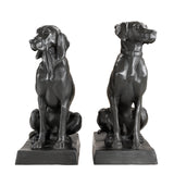 Figurka Dogs Pointer & Hound, postarzane wykończenie w brązie, zestaw 2 szt.