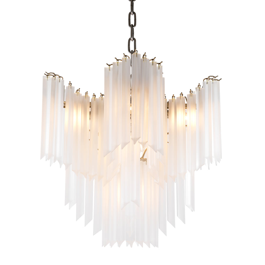 Eichholtz Pulsar Chandelier, frosted glass
