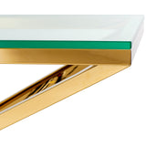 Konsola Eichholtz Connor, 150 x 40 x H.74 cm, złote wykończenie