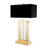 Lampa stołowa Eichholtz Arlington Crystal, zawiera klosz