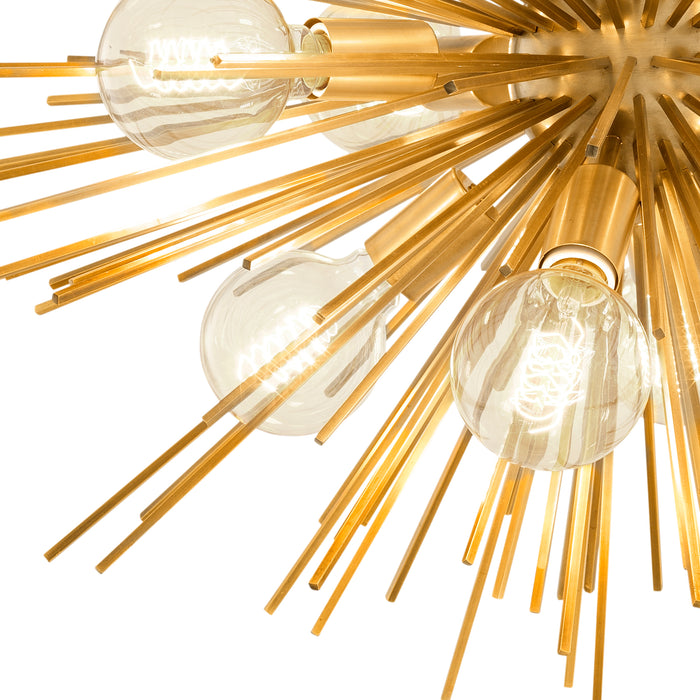 Lámpara de araña Eichholtz Boivin, acabado latón mate