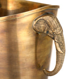 Cooler do wina Eichholtz Maharaja, mosiężne wykończenie vintage