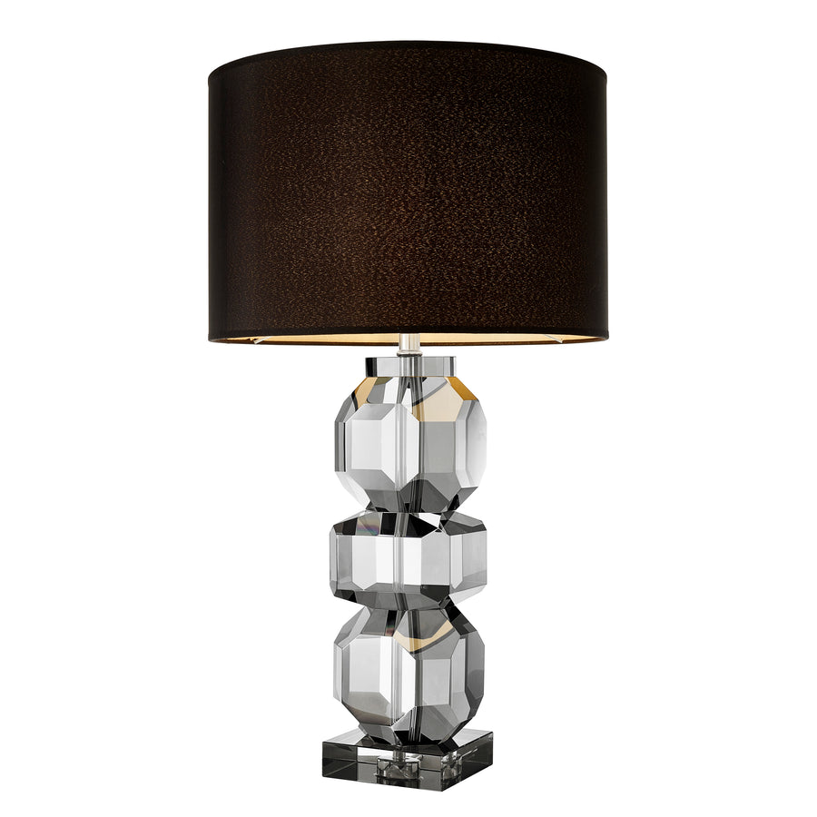 Lampa stołowa Eichholtz Mornington, dymiony kryształ, zawiera klosz