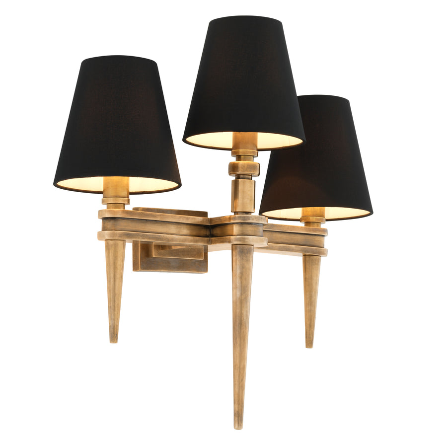 Eichholtz Waterloo Triple Wall Lamp, includes lampshade