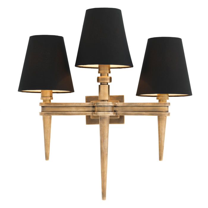 Kinkiet Eichholtz Waterloo, potrójny, zawiera abażur