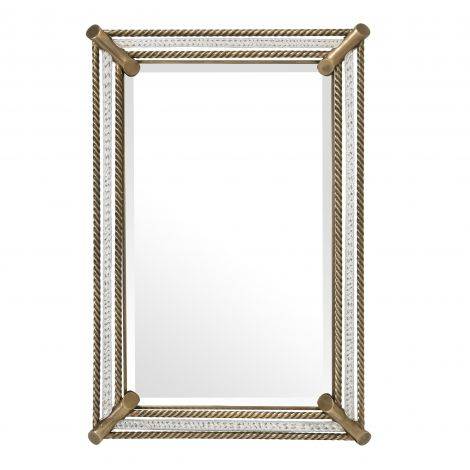 Eichholtz Cantoni mirror, vintage brass finish